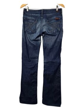 7 For All Mankind Flynt Bootcut Jeans Y2K Low Rise Flare Dark Wash Size 29
